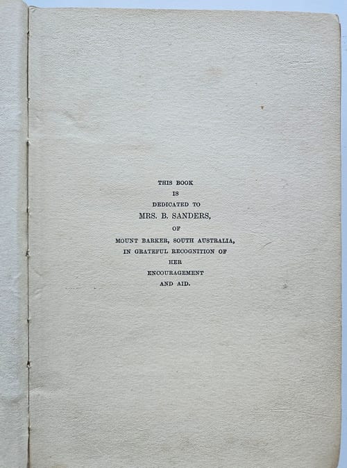 Dedication to Mrs. B. Sanders in Growing Towards The Light