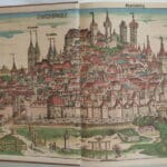 Inner page of cover and first page Chronicles of the World