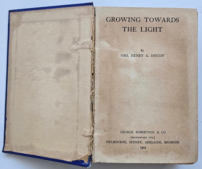 Inside pages of Growing Towards the Light