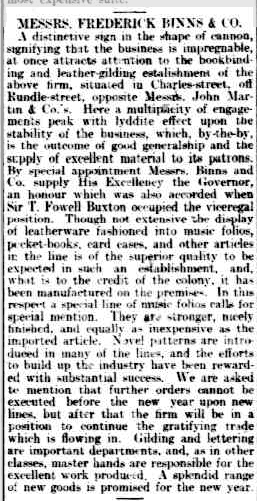 About F. Binns & Co Binders
